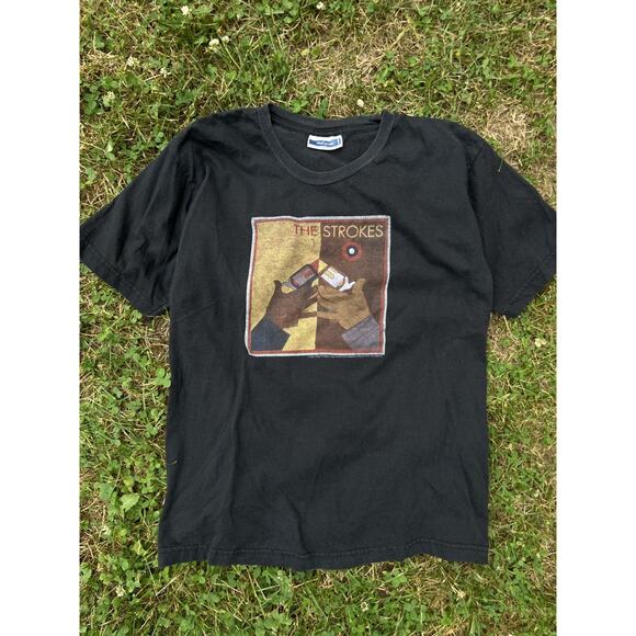 Vintage The Strokes Room on Fire Tour Tee Medium Black 2003 - Picture 1 of 6